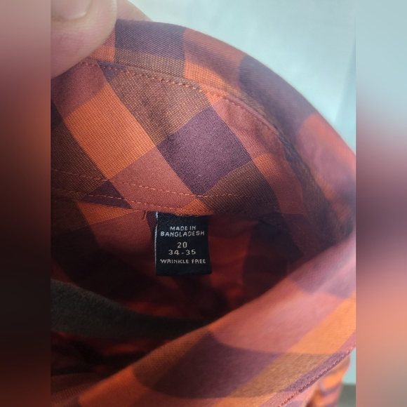 Unlisted By Kenneth Cole Men's Big Red Plaid Checkered Casual Dress Shirt - Picture 4 of 4